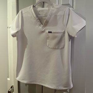 Figs Optic White Catarina Top Small Gently Worn Good Condition